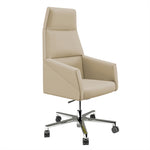 SILLÓN BASE ALTA CROMADA CON RUEDAS | RAY - ARQMAT