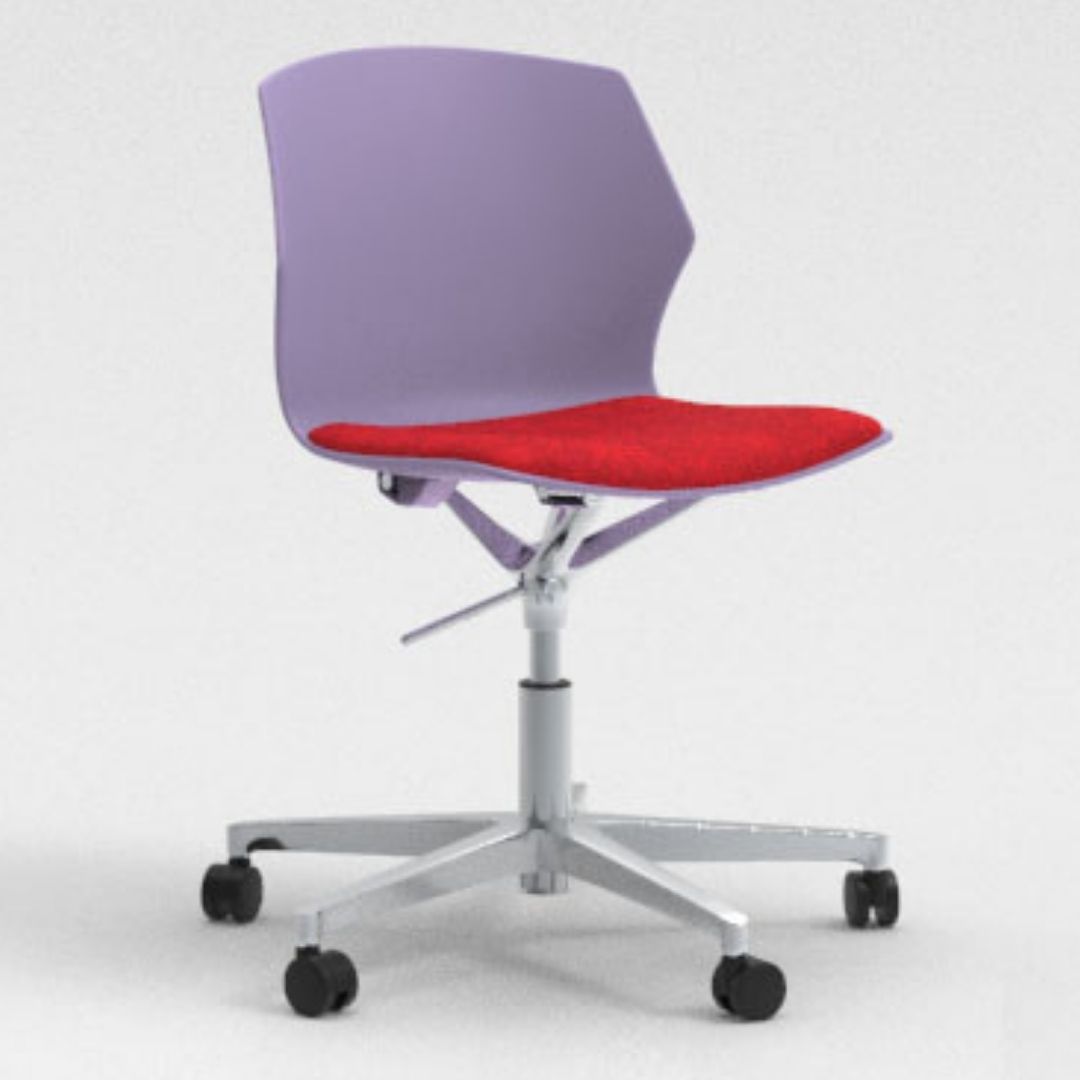 SWIVEL MEETING CHAIR WITH WHEELS | NO-FRILL