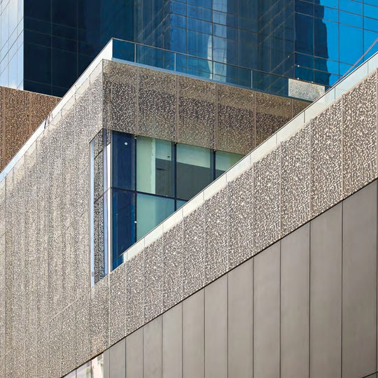 PANEL PLASH PERFORADO CON ESTAMPACIONES CIRCULARES - ARQMAT