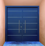 RESIDENTIAL DOOR WITH STAINLESS INSERT