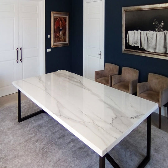 SUELO DE MÁRMOL CALACATA LINCOLN BLANCO - ARQMAT