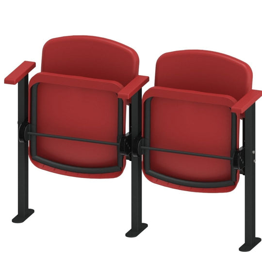 BUTACA DELTA TIP UP 202 FLOOR MOUNTED WITH ARMRESTS