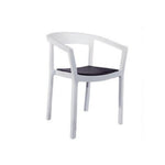 UPHOLSTERED PEACH CHAIR WITH ARMS