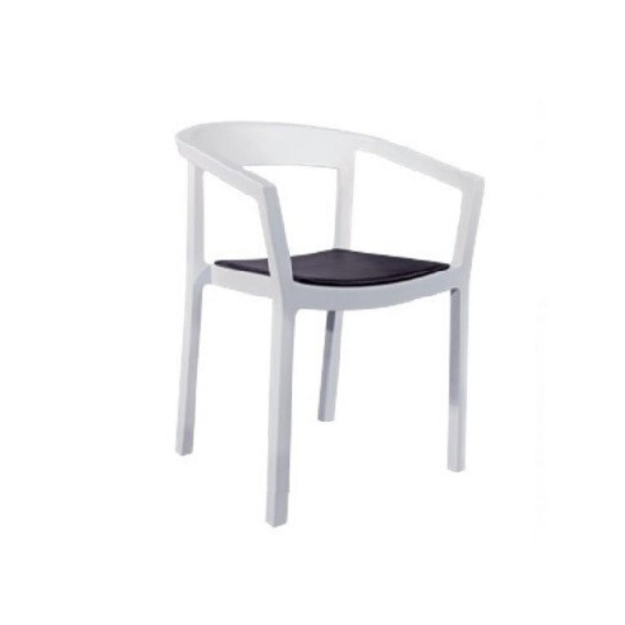 UPHOLSTERED PEACH CHAIR WITH ARMS