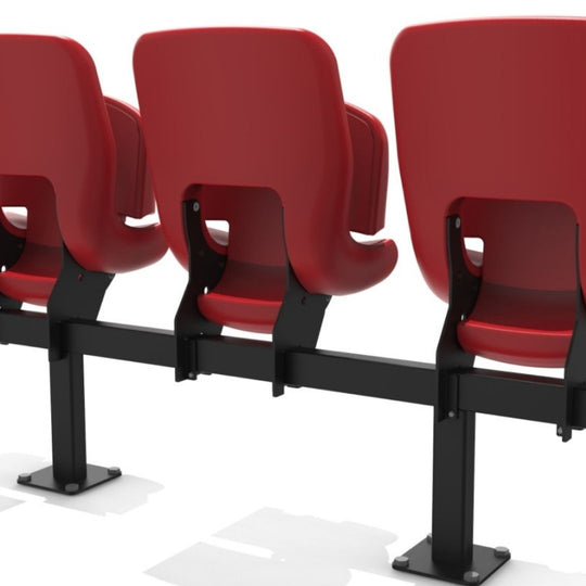 BUTACA LÍNEA 421-422-423 MONORAIL TRIPLE FLOOR MOUNTED