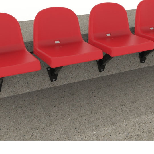 ARMCHAIR SHELL SEATS FIXED WITH METAL BRACKETS EPSILON 101 STEP MOUNTED