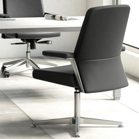 SWIVEL MEETING CHAIR WITH STOPERS | THEOS