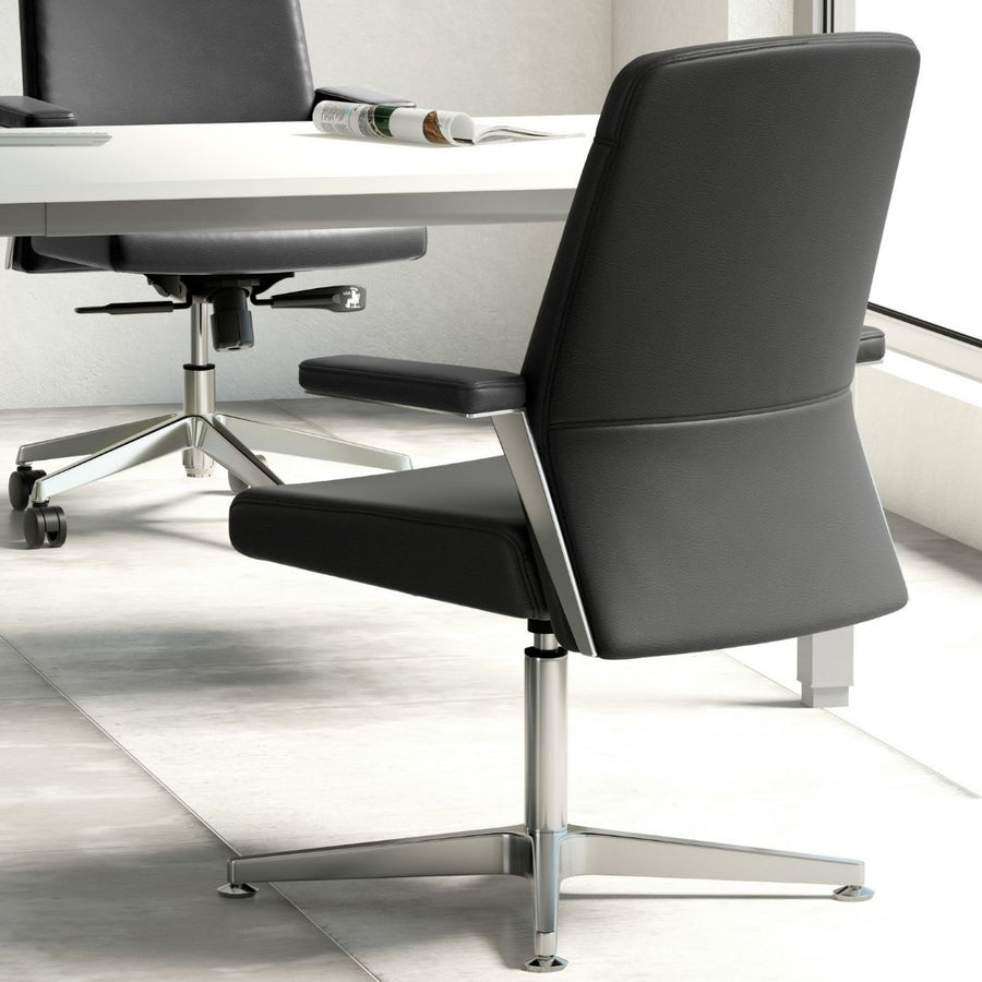 SWIVEL MEETING CHAIR WITH STOPERS | THEOS