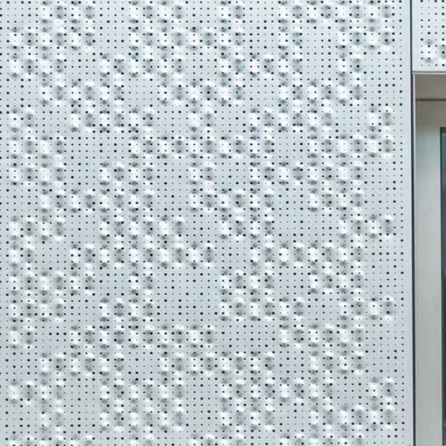 PANEL PLASH PERFORADO CON ESTAMPACIONES CIRCULARES - ARQMAT