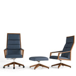 SILLÓN DE DIRECCION DE CUERO CON RESPALDO ALTO | SQUARE