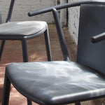 UPHOLSTERED STEELY CHAIR