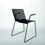 CHAIR WITH WIRE SKATING ARMS