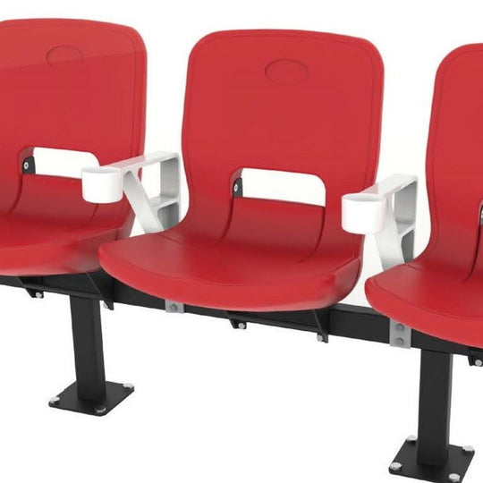 BUTACA LÍNEA 421-422-423 MONORAIL TRIPLE FLOOR MOUNTED