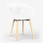 CONFIDENTE MEETING CHAIR 4 LEGS NATURAL WOOD | LINER