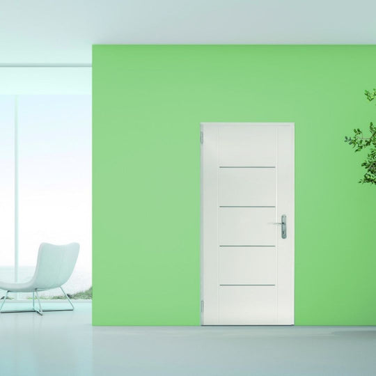 RESIDENTIAL DOOR WITH STAINLESS SCALA