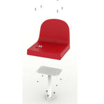 BUTACA SHELL SEATS FIXED WITH METAL BRACKETS EPSILON 201 FLOOR MOUNTED