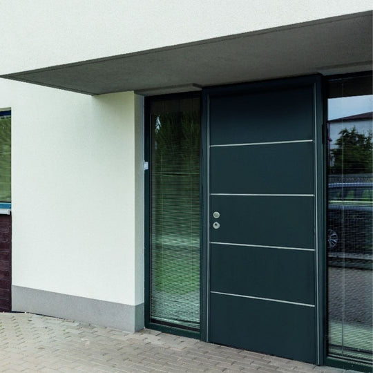 RESIDENTIAL DOOR WITH STAINLESS INSERT