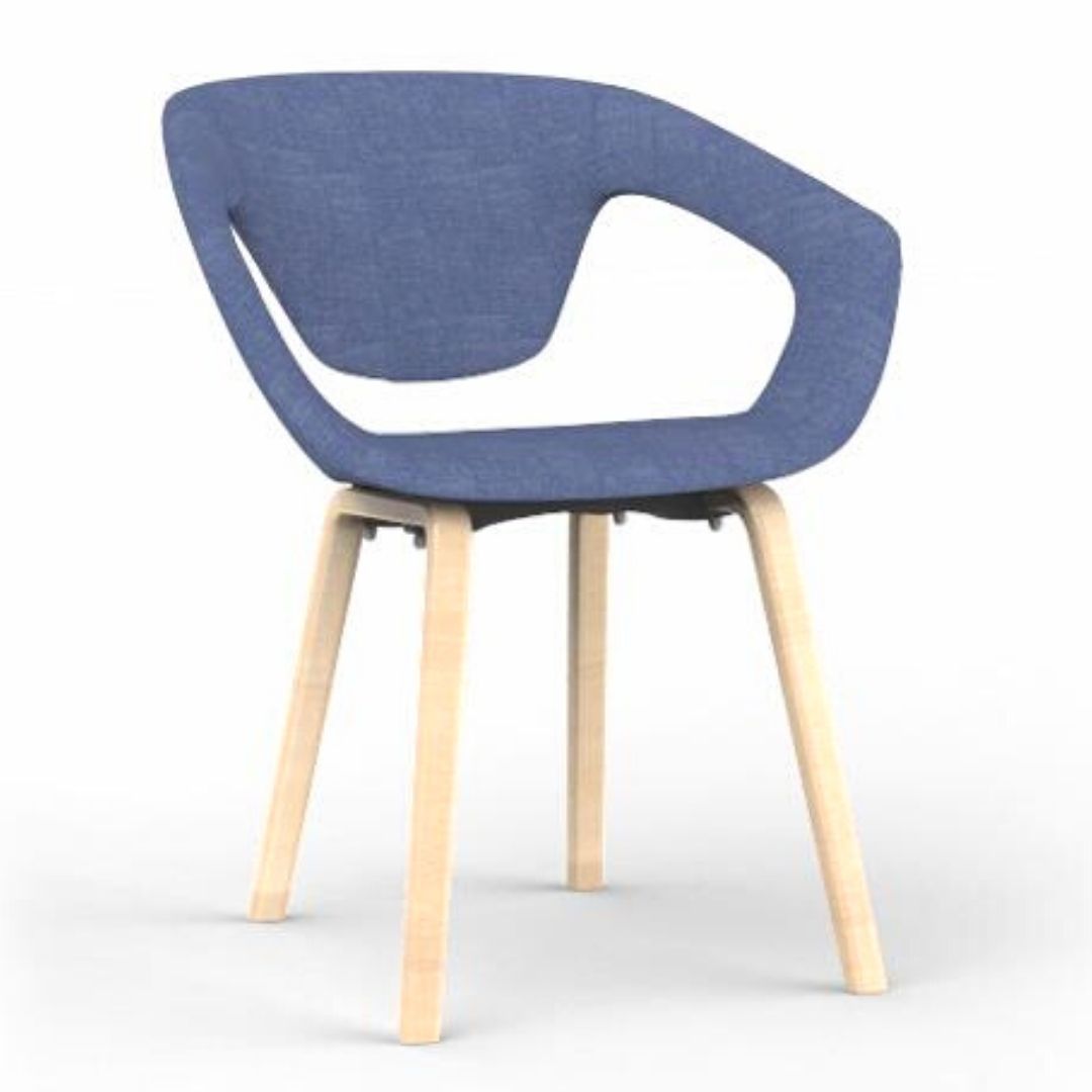 CONFIDENTE MEETING CHAIR 4 LEGS NATURAL WOOD | LINER