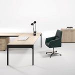 SILLA CONFIDENTE BASE CROMADA CON RUEDAS | RAY - ARQMAT