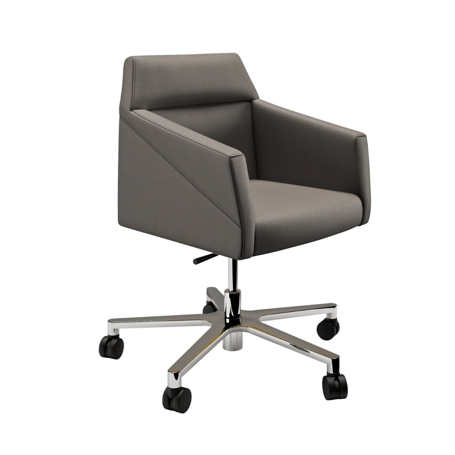 SILLA CONFIDENTE BASE CROMADA CON RUEDAS | RAY - ARQMAT