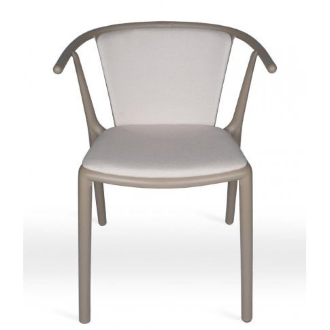 UPHOLSTERED STEELY CHAIR