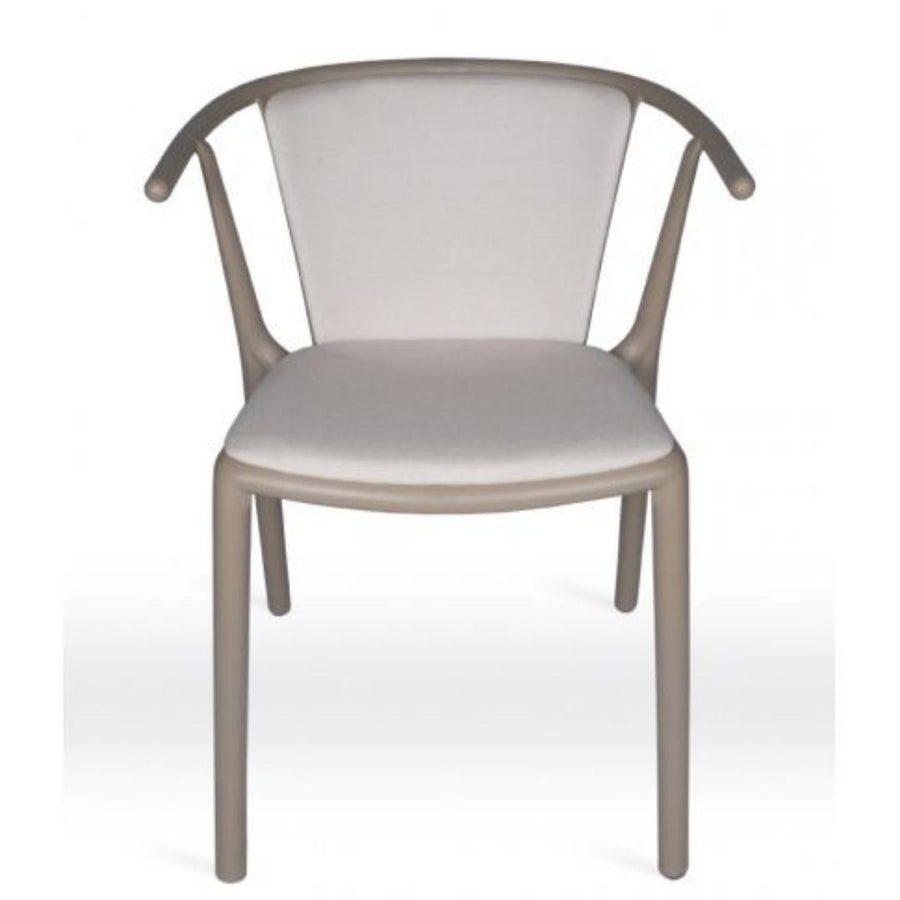 UPHOLSTERED STEELY CHAIR