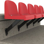 BUTACA SHELL SEATS FIXED WITH METAL BRACKETS EPSILON 101 STEP MOUNTED