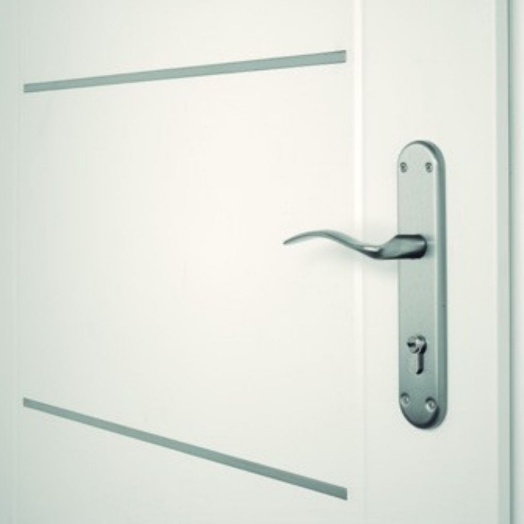 RESIDENTIAL DOOR WITH STAINLESS SCALA