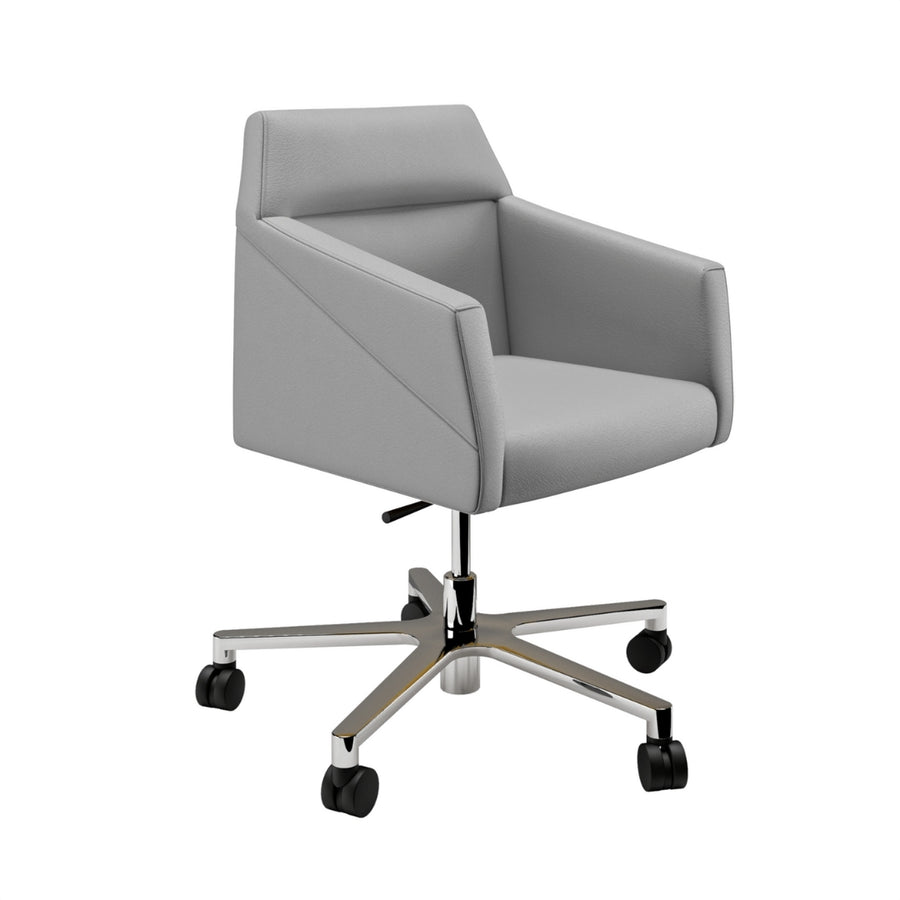 SILLA CONFIDENTE BASE CROMADA CON RUEDAS | RAY - ARQMAT
