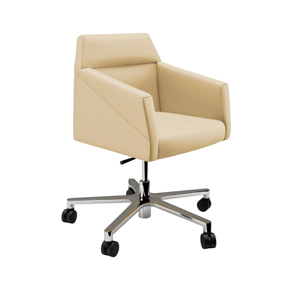 SILLA CONFIDENTE BASE CROMADA CON RUEDAS | RAY - ARQMAT