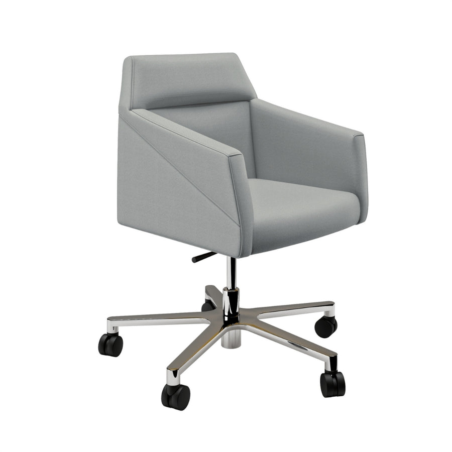 SILLA CONFIDENTE BASE CROMADA CON RUEDAS | RAY - ARQMAT