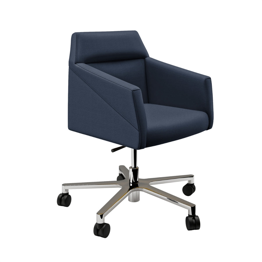 SILLA CONFIDENTE BASE CROMADA CON RUEDAS | RAY - ARQMAT