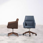 SILLA CONFIDENTE BASE MADERA CON RUEDAS | RAY - ARQMAT
