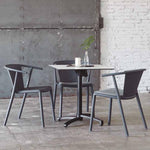 UPHOLSTERED STEELY CHAIR