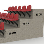 BUTACA SHELL SEATS FIXED WITH METAL BRACKETS EPSILON 101 STEP MOUNTED