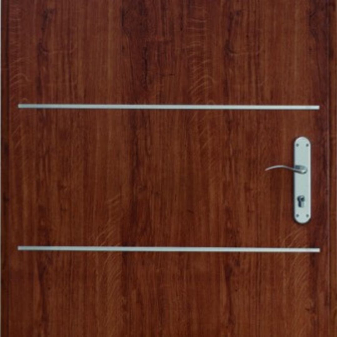 RESIDENTIAL DOOR WITH STAINLESS INSERT