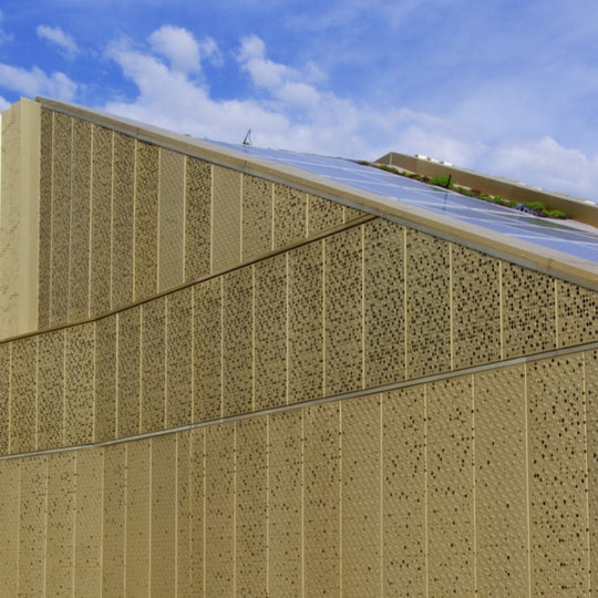 PANEL PLASH PERFORADO CON ESTAMPACIONES CIRCULARES - ARQMAT