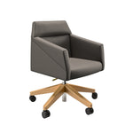 SILLA CONFIDENTE BASE MADERA CON RUEDAS | RAY - ARQMAT