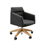 SILLA CONFIDENTE BASE MADERA CON RUEDAS | RAY - ARQMAT