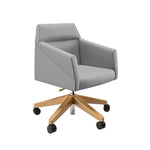 SILLA CONFIDENTE BASE MADERA CON RUEDAS | RAY - ARQMAT