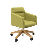 SILLA CONFIDENTE BASE MADERA CON RUEDAS | RAY - ARQMAT