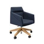 SILLA CONFIDENTE BASE MADERA CON RUEDAS | RAY - ARQMAT