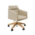 SILLA CONFIDENTE BASE MADERA CON RUEDAS | RAY - ARQMAT