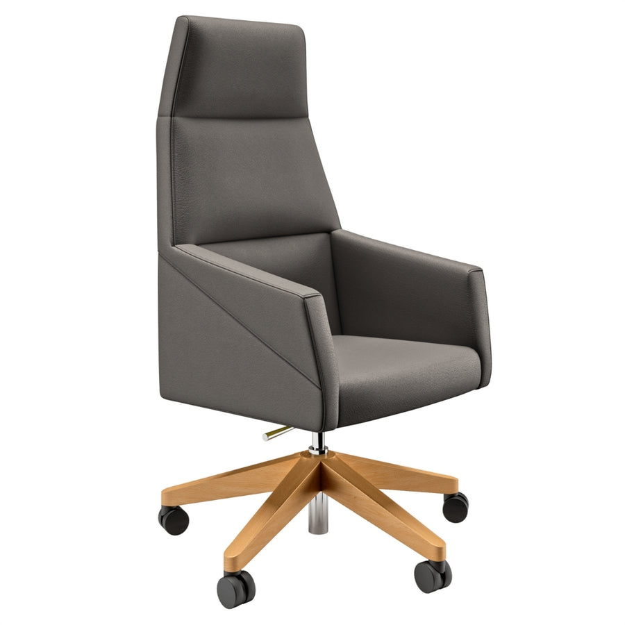 SILLÓN BASE ALTA MADERA CON RUEDAS | RAY - ARQMAT