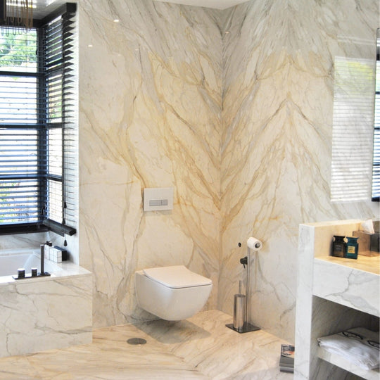 SUELO DE MÁRMOL CALACATA GOLD | BLANCO - ARQMAT