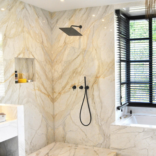 SUELO DE MÁRMOL CALACATA GOLD | BLANCO - ARQMAT