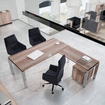 SILLÓN BASE ALTA CROMADA CON RUEDAS | RAY - ARQMAT