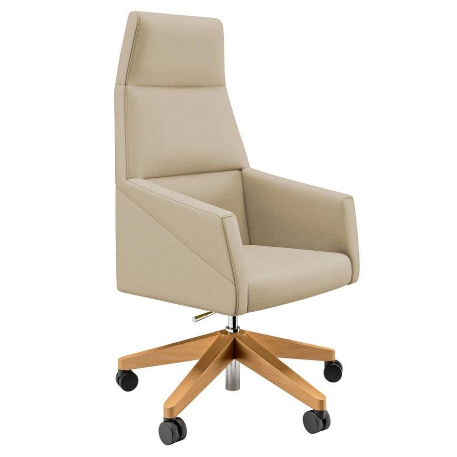 SILLÓN BASE ALTA MADERA CON RUEDAS | RAY - ARQMAT