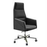 SILLÓN BASE ALTA CROMADA CON RUEDAS | RAY - ARQMAT