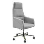 SILLÓN BASE ALTA CROMADA CON RUEDAS | RAY - ARQMAT